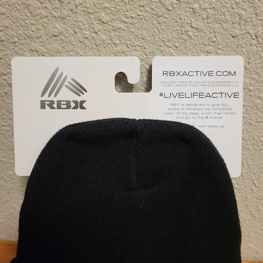 NWT 3 Pack RBX Knit Beanies - Light Gray, Gray & Black